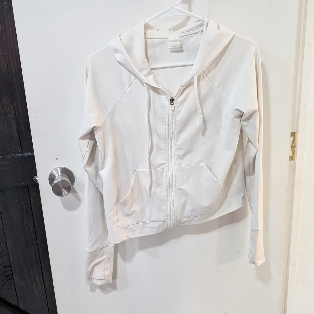 Fabletics White Hoodie Jacket - image 1